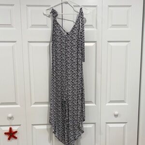 1. State Black and White Floral Jumpsuit